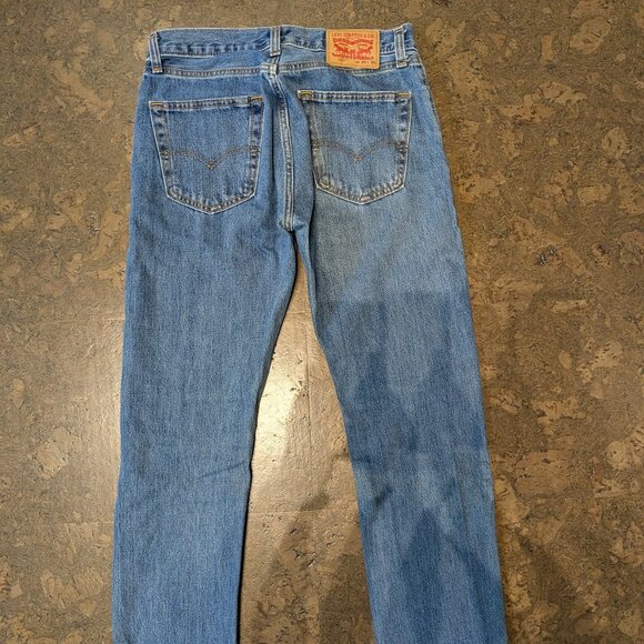 Levi's 505 Regular Fit Straight Leg Jeans Men's 30 x 30 Blue - Picture 2 of 2